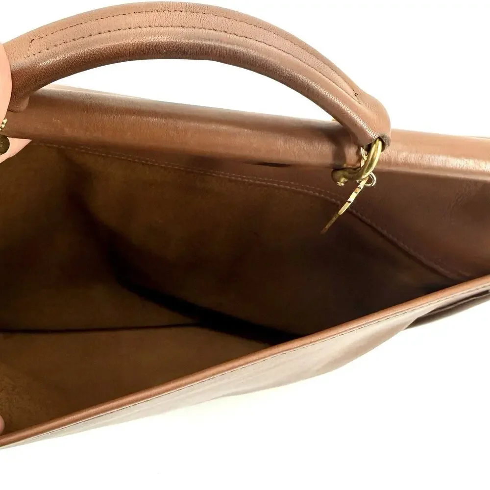 Jack Georges VTG UNIVERSITY PROFESSIONAL LEATHER DOWEL BRIEFCASE Shoulder Bag